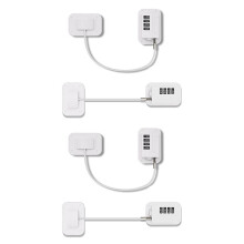 4 Pieces Refrigerator Lock Freezer Lock Fridge Door Lock Combination Child Safety Locks for Cabinets Drawer (White)