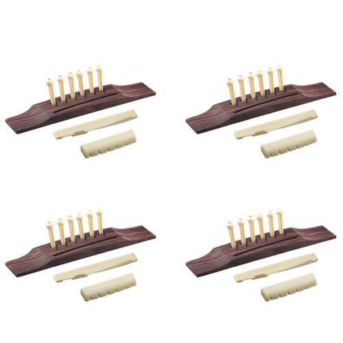 24 Delar Brostift/Sadel/Nöt Abalone Dots för Akustisk Gitarr - Röd + Rödbrun