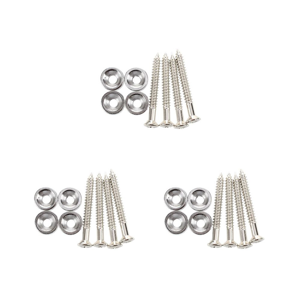 Set Of 12 Guitar Bass Neck Joint Ferrule Bushing W/ Matching Screw 6031119611997