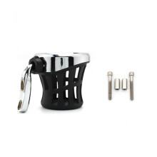 Motorcycle Cup Holder Off-Road Bike Bottle Holder for Road Glide Ultra Classic Drink Cup Holder(Silver & Black)