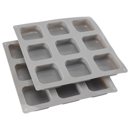 4 Pack Silicone Soap Molds 9 Cavities Square Soap Mold DIY Handmade Silicone Mold for Soap Making 2