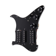 2X Geladener Vorverdrahteter Elektor Gitarren Schlag Brett 11 Loch Hsh Ton Abnehmer Vorverdrahtete Single Spule Humbucker Magnet Ton Abnehmer