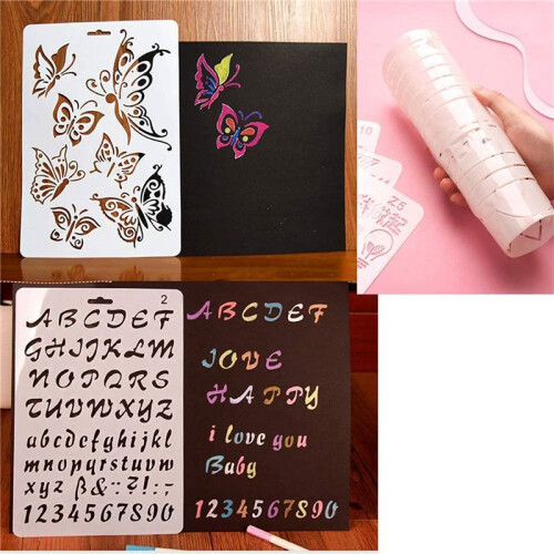 Folhas de Estêncil em Branco de 30 Unidades de 7Mil, Material de Estêncil de Modelo Mylar de 12 X 12 Polegadas para Máquinas de para  e Silhueta 2