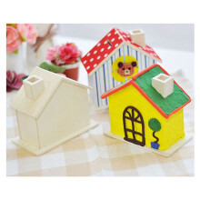20X DIY Wooden Piggy Bank Children'S House Piggy Bank Decoration Assembly Kit Unfinished Blank Piggy Bank