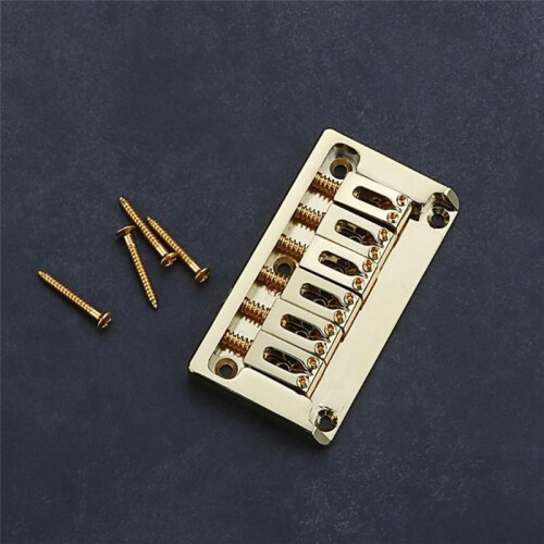 6 String Fixed Saddles Guitar Bridge Top Load Tailpiece Electric Guitar Part Black 1