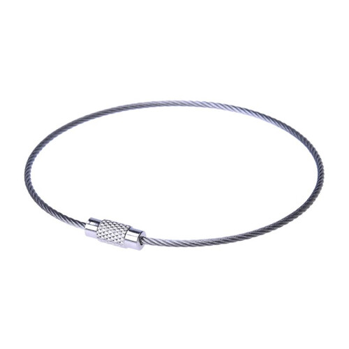 Stainless Steel 20cm Wire Keychain Cable Key Ring (200pcs) 1