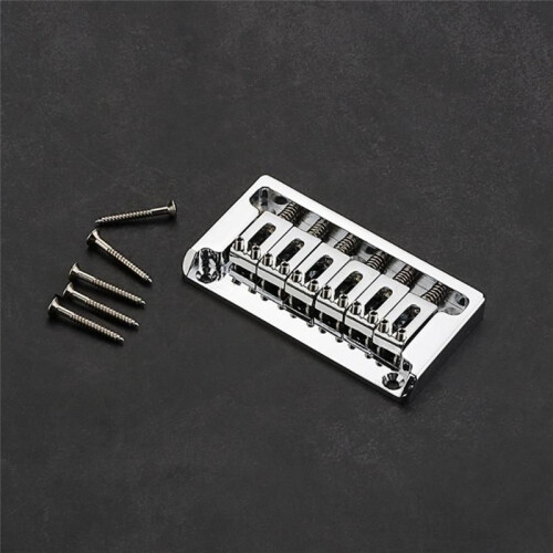 6 String Fixed Saddles Guitar Bridge Top Load Tailpiece Electric Guitar Part Black 2