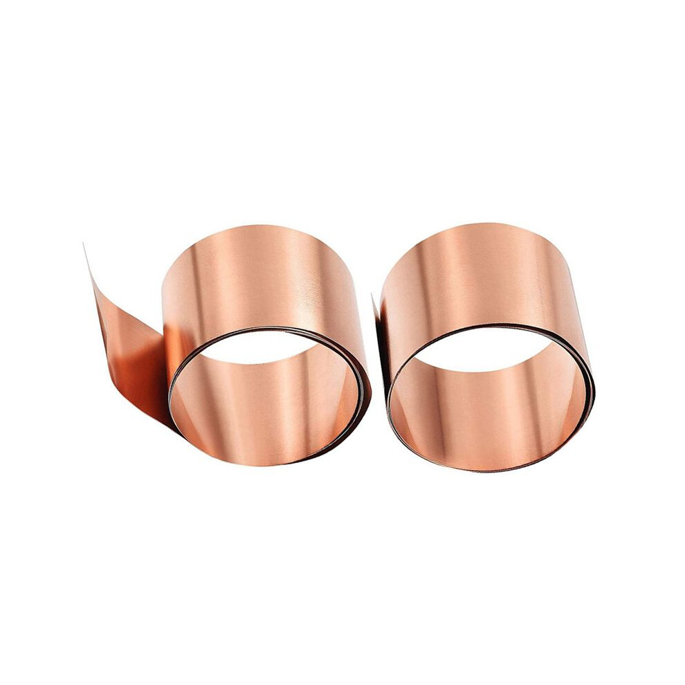 Copper Sheet Roll, Metal Foil Plate 1000mm X 50mm X 0.1mm 8Pcs