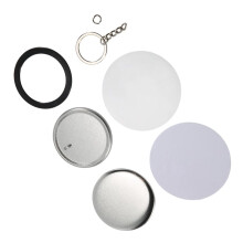 500X Fournitures de Porte-Clés pour Fabricant de Boutons, Kit de Fabrication de Broches 58 mm/2,25 Pouces Ensembles de Badges de Boutons en Métal