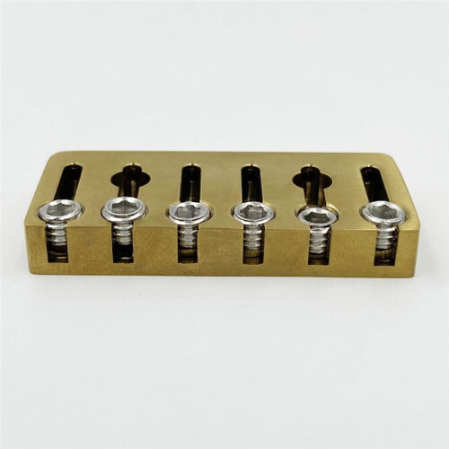 6 String Headless Guitar Bridge String Lock for 6 String Headless Electric Guitar Gold 2