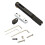 Single Set Sadel Headless Elgitarr Bridge Bakstycke med Skiftnyckel för Headless Elgitarr Svart 1