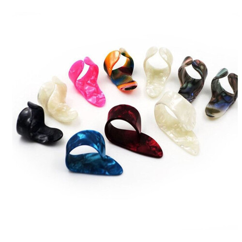 30Pcs Guitar Picks Humb Finger Picks Metal + Plastic