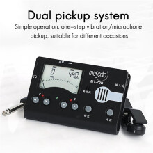 2X Musedo MT-70B Tuner mit Clip- Pickup & Eingebautem Mikrofon Elektronischer 3 Im 1 LCD Tuner Metronom Tongenerator für Guzheng