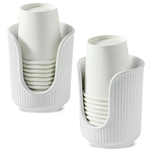 2pcs Paper Cup Holder, Disposable Cup Holder, Desktop Cup Holder, Multifunctional Cup Storage Rack 1