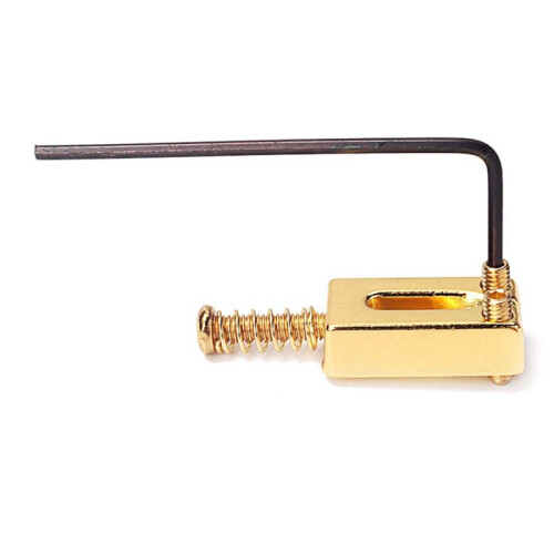 Rektangelgitarrbrosadlar för  Strat Stratocaster Tele Telecaster Elgitarrbyte, Guld (Pack med 12) 2