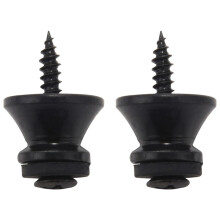 40 x Electric Acoustic Guitar Bass Strap Button Screw Lock Pins Pegs Pads Black