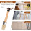 Chalk and Wax Brushes Include Flat and Round Chalked Paint Brush with Bristles, Multi-Use Brushes(4 Pieces) 4