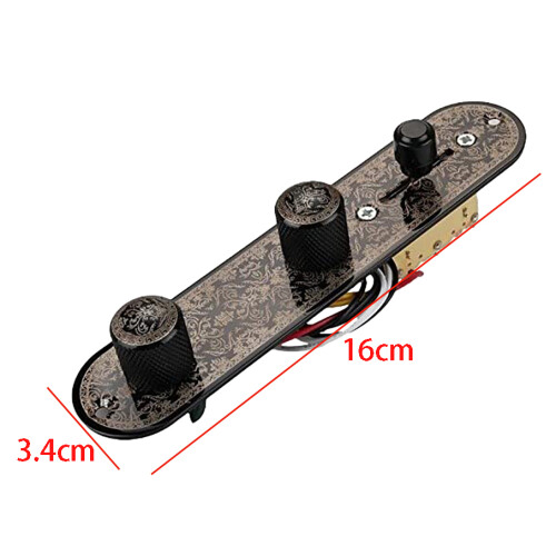 3 Way  Loaded Guitar Control Plate for Telecaster Guitar Black 1
