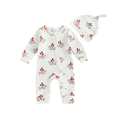 (0-3 Months, White) Set de 2 cu căciulă.