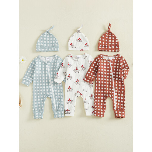 (Newborn, Khaki) Set de 2 cu căciulă. 2