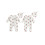 (3-6 Months, White) Set de 2 cu căciulă. 2