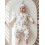 (Newborn, White) Set de 2 cu căciulă. 4
