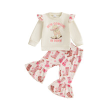 (6-12 Months, Apricot) Conjunto de otoño (2 piezas).