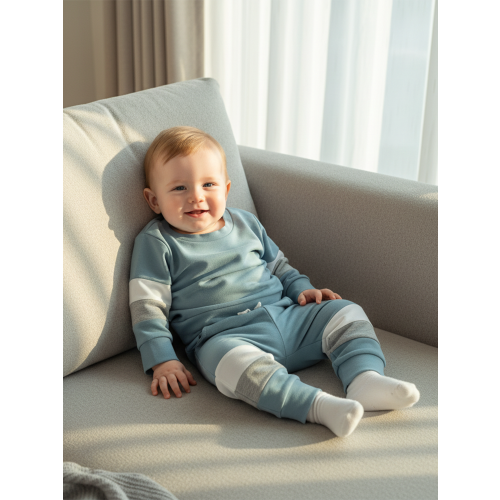 (12-18 Months, Blue) Σετ παντελονιών για στρογγυλή λαιμόκοψη 2