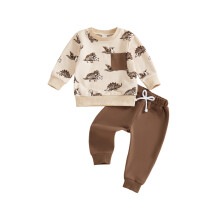 (3-4 Years, Apricot) Conjunto otoño niño: (2 piezas).