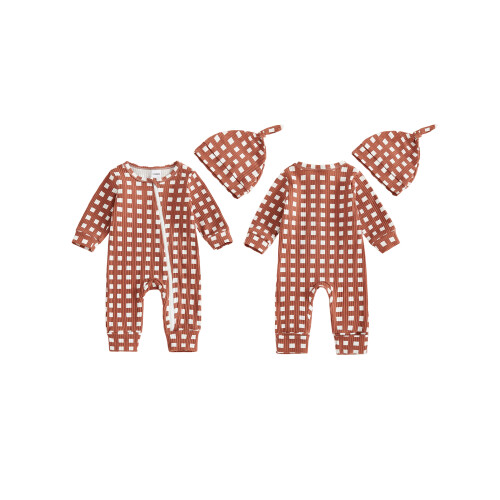 (Newborn, Khaki) Set de 2 cu căciulă. 1
