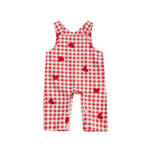 (0-1 Months, Red) Valentinstag Baby-Mädchen Strampler, ärmellos, süß, mit Herzmuster, schönes Festtagsoutfit
