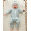 (Newborn, Blue) Set de 2 cu căciulă. 3