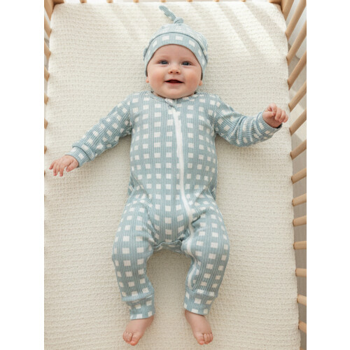 (Newborn, Blue) Set de 2 cu căciulă. 2