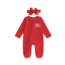 (0-3 Months, Red) Valentinstags-Outfit für Babys: Schleifenband (2-teilig)