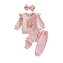 (3-6 Months, Pink) Σετ ανοιξιάτικων ρούχων 3 τεμάχια
