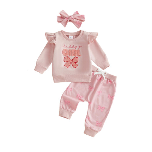 (3-6 Months, Pink) Σετ ανοιξιάτικων ρούχων 3 τεμάχια