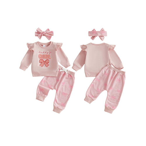 (2-3 Years, Pink) Σετ ανοιξιάτικων ρούχων 3 τεμάχια 1