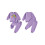 (0-6 Months, Purple) Conjunto de dos Mardi Gras. 2