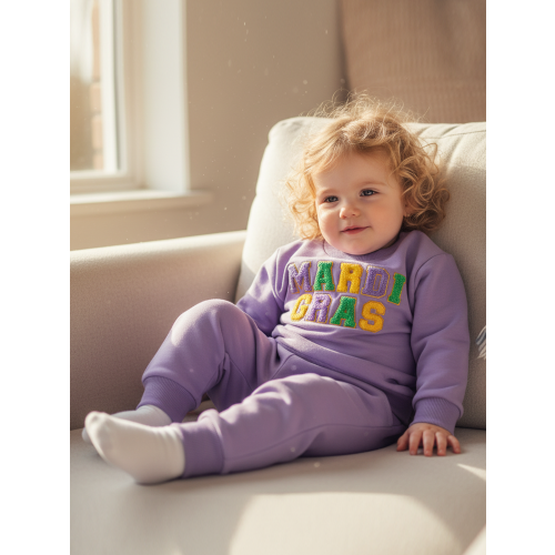 (2-3 Years, Purple) Conjunto de dos Mardi Gras. 1
