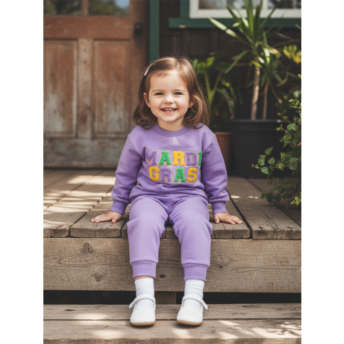 (2-3 Years, Purple) Conjunto de dos Mardi Gras. 2