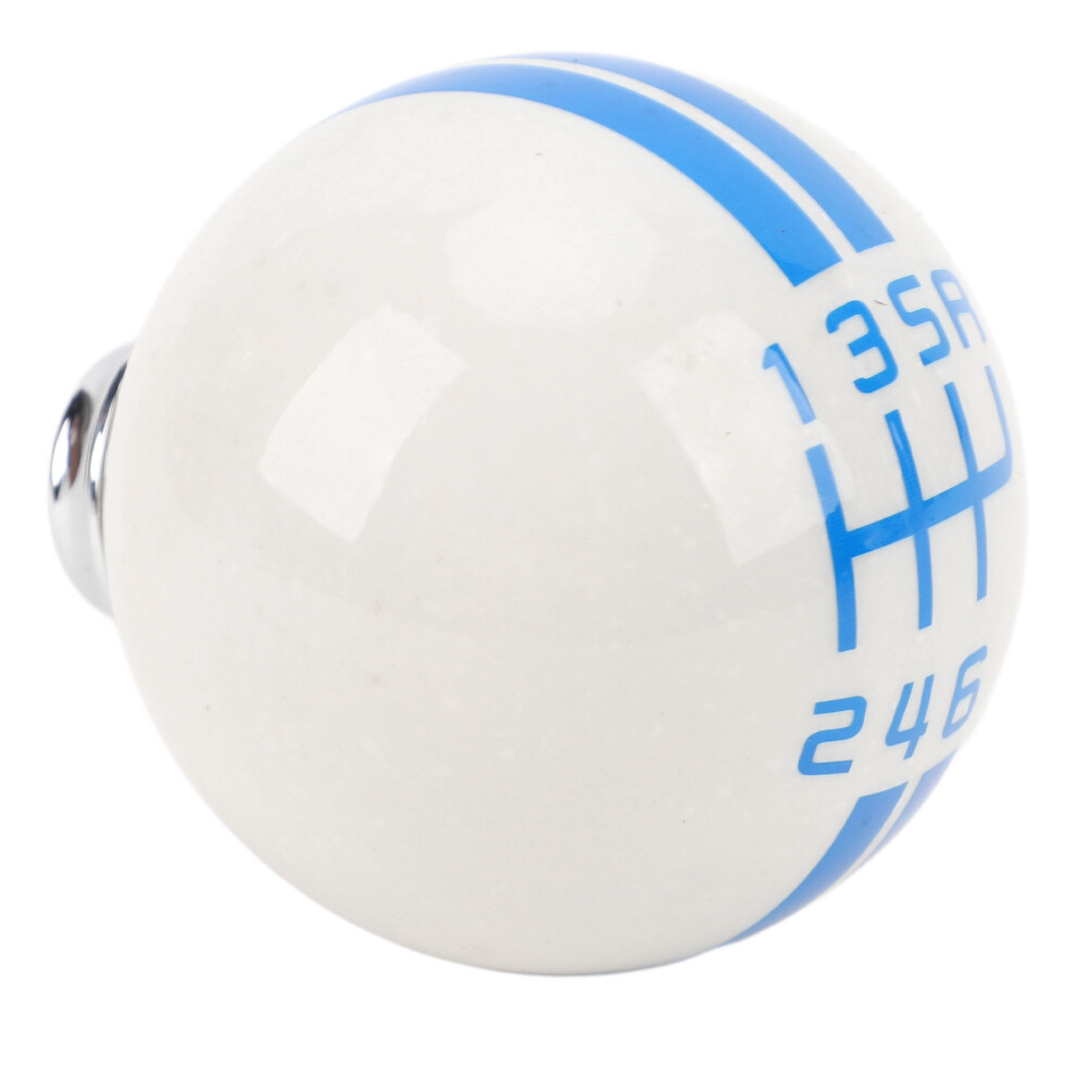 6-Speed Gear Shift Knob For Mustang 1967-2018, & White/Blue 8791385756652