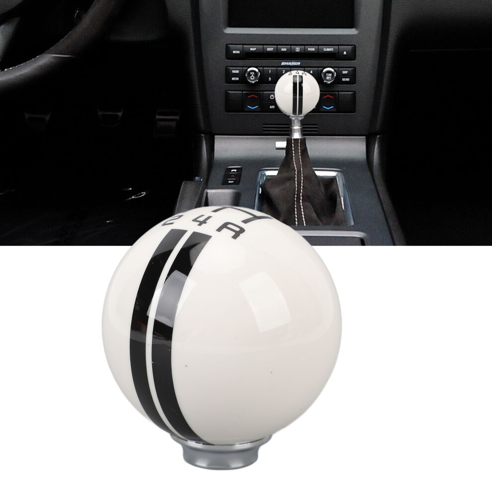 Round 5 Speed Shift Knob Manual Gear Stick For Mustang 1967Â2018 Black/White 7901385756694