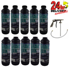 Upol GRAVITEX Stone Chip Overpaintable 10 Litre (5x black 5x white) U-Pol + gun