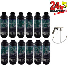 Upol GRAVITEX Stone Chip Overpaintable 12 Litre (6  black 6x white) U-Pol + gun