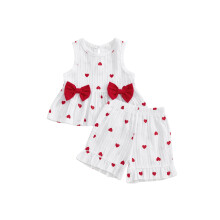 (12-18 Months, White) Set de vară scurți volanati.