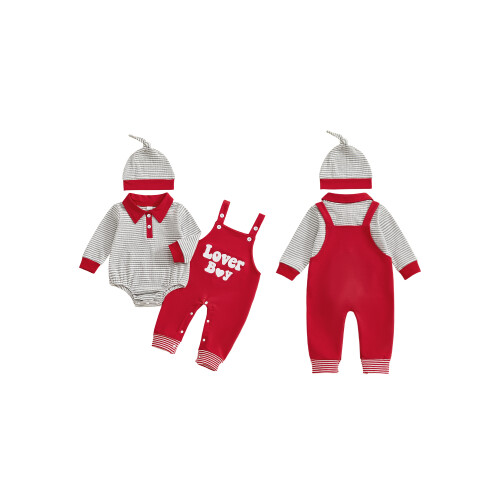 (6-9 Months, Gray) Ensemble bébé garçon la Saint-Valentin. 1