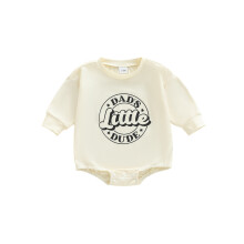 (3-6 Months, Apricot) Babyjongen herfst romper met bubbelprint, lange mouwen en ronde hals, comfortabele bodysuit voor elke dag
