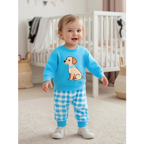 (6-12 Months, Blue) Φθινοπωρινά ρούχα για και παντελόνι 1