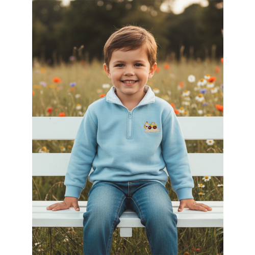 (3-4 Years, Blue) Φούτερ νήπια με μακριά μανίκια 2