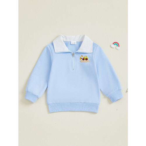 (12-18 Months, Blue) Φούτερ νήπια με μακριά μανίκια 1
